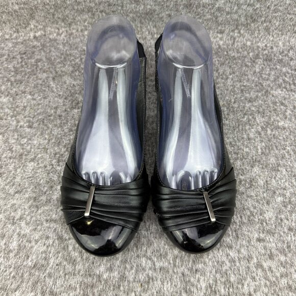 ✅Naturalizer Hanley Black Wedge Sandals Womens 8.5M Slingback Comfort Shoes - Picture 7 of 13